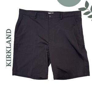 Kirkland Men’s Black Flat Front Shorts | Casual Everyday Style Size 40